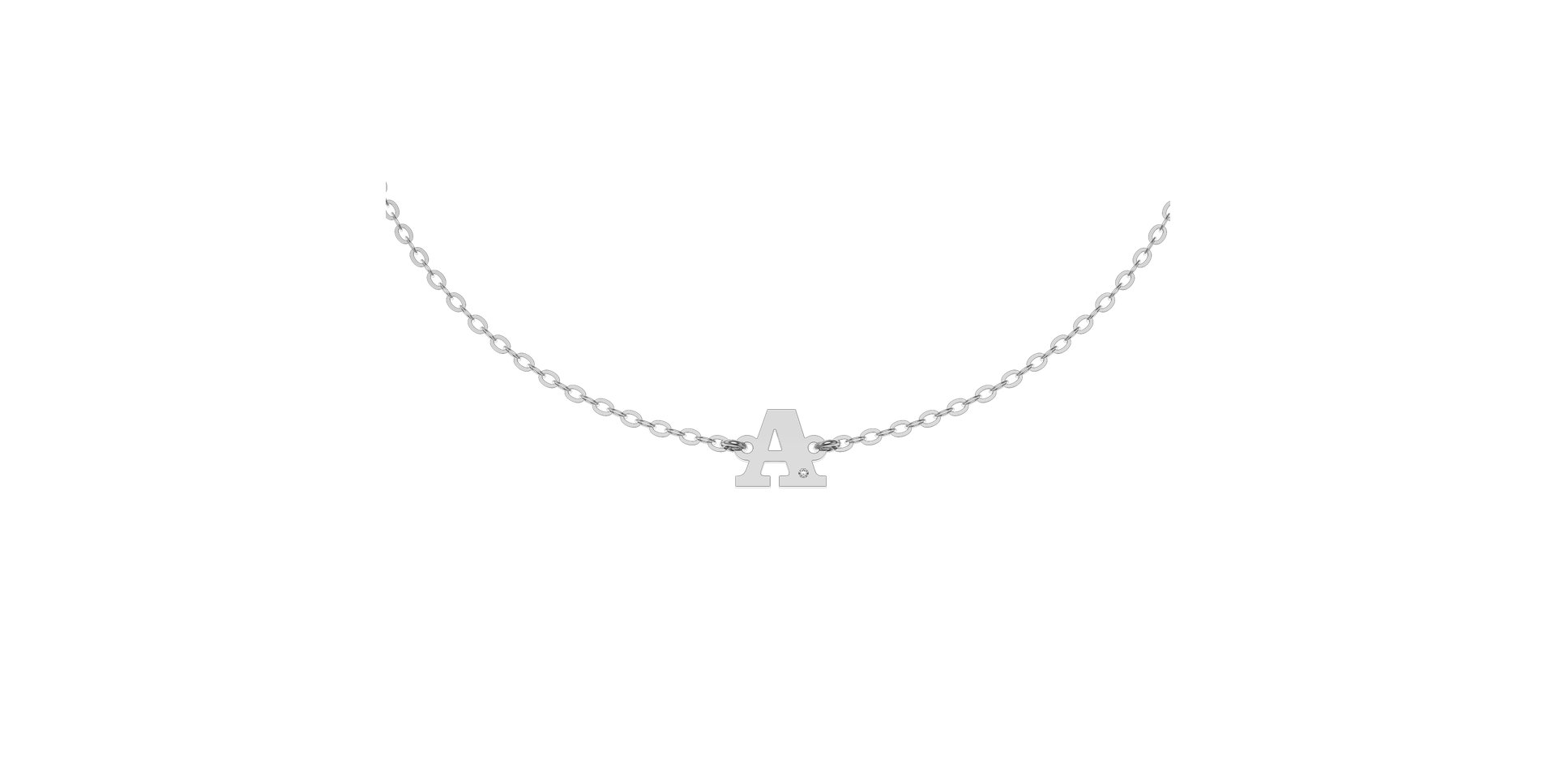 Náramok s diamantom Classic Big A