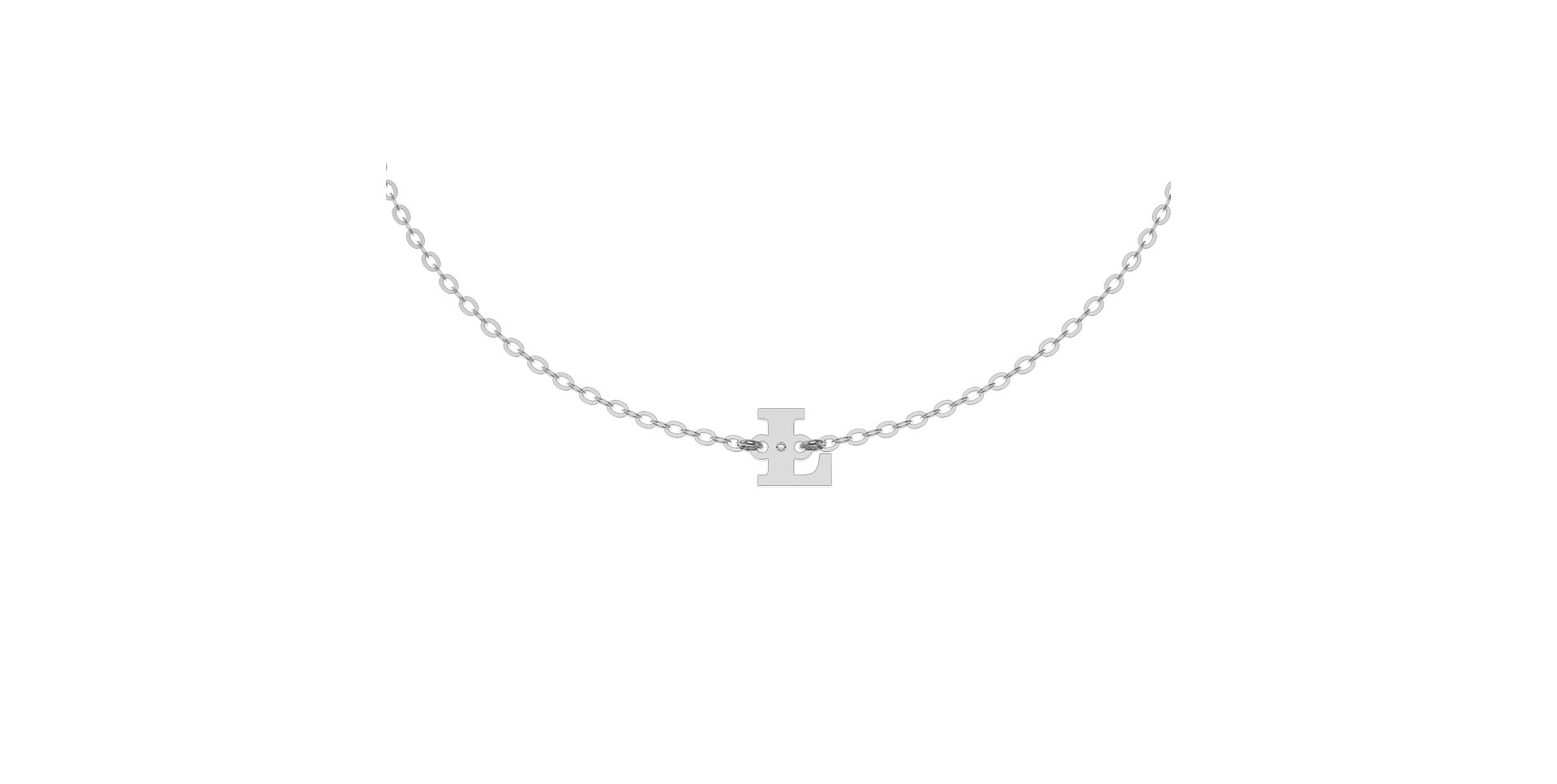 Náramok s diamantom Classic Big L