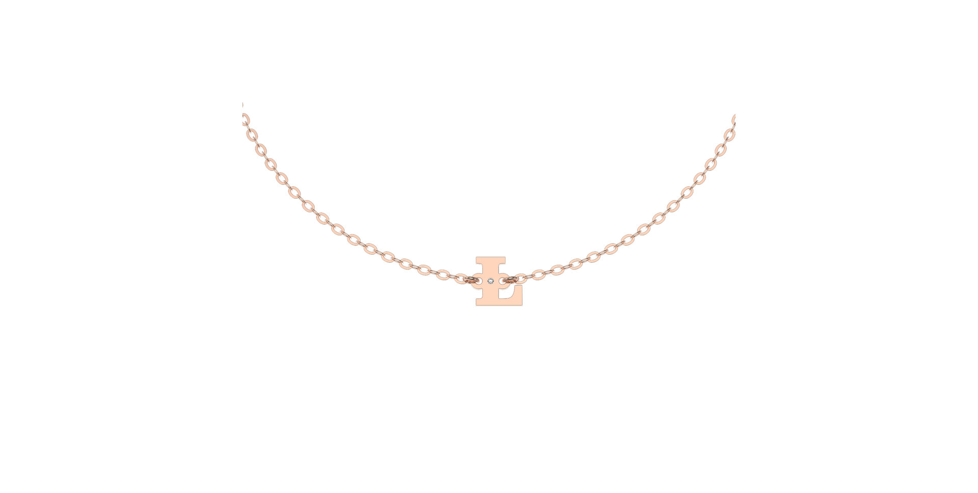 Náramok s diamantom Classic Big L