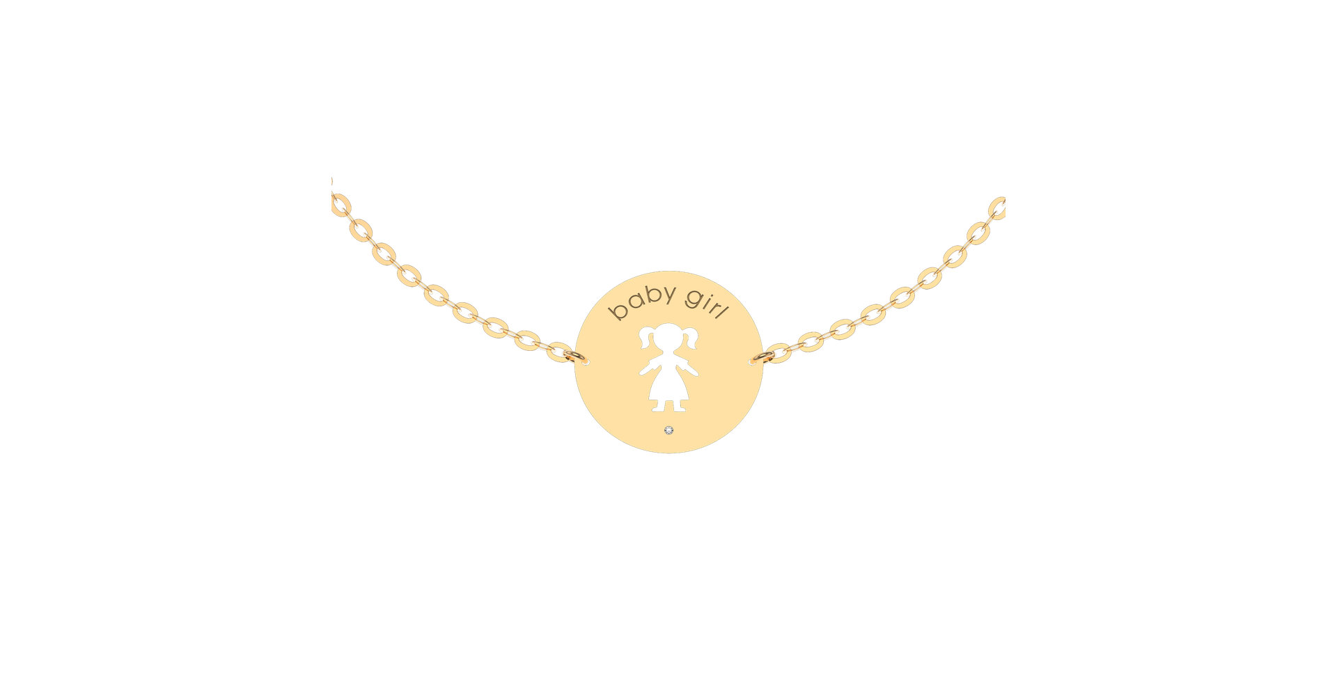 Náramok s diamantom Baby Girl