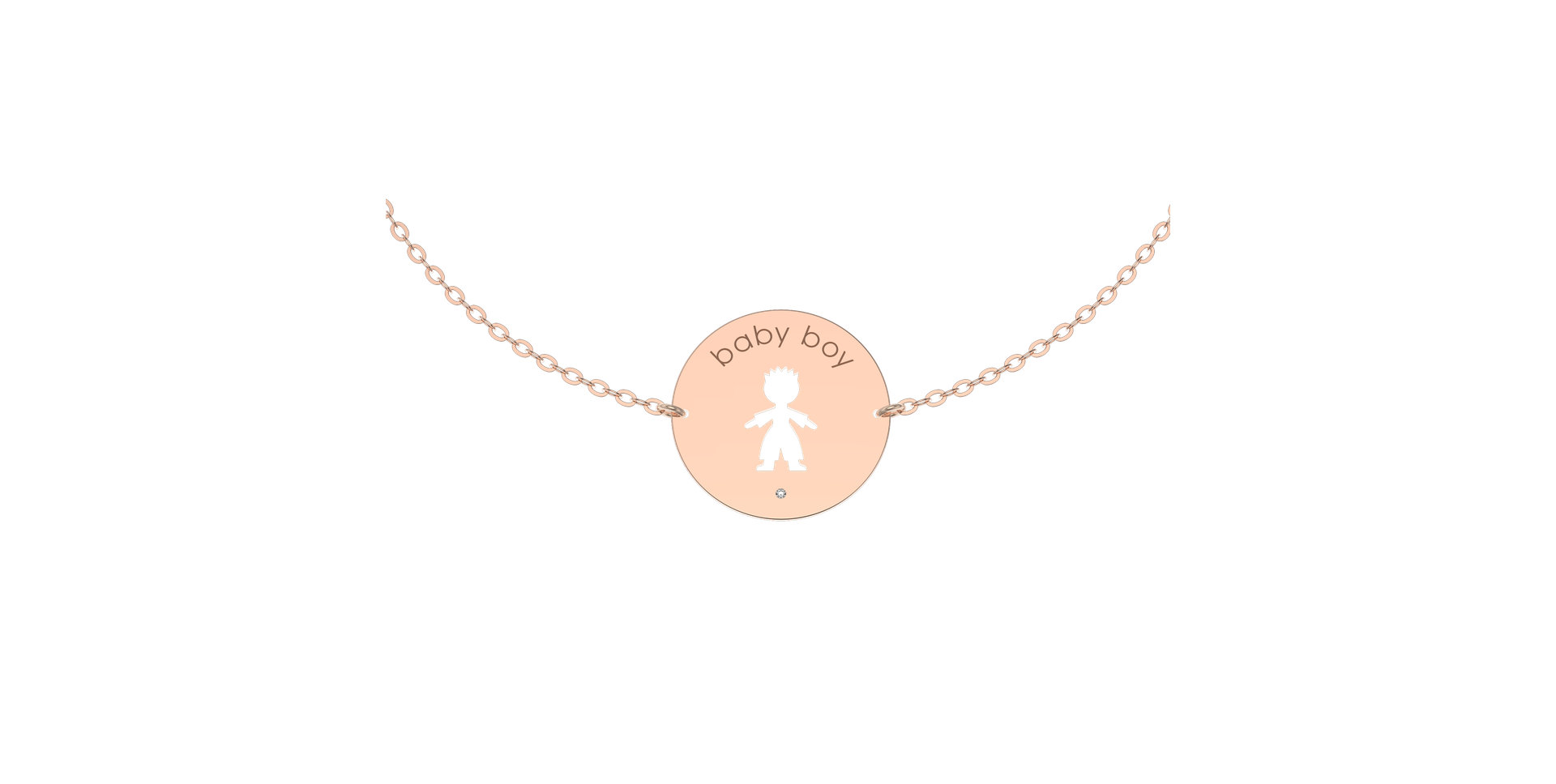 Náramok s diamantom Baby Boy