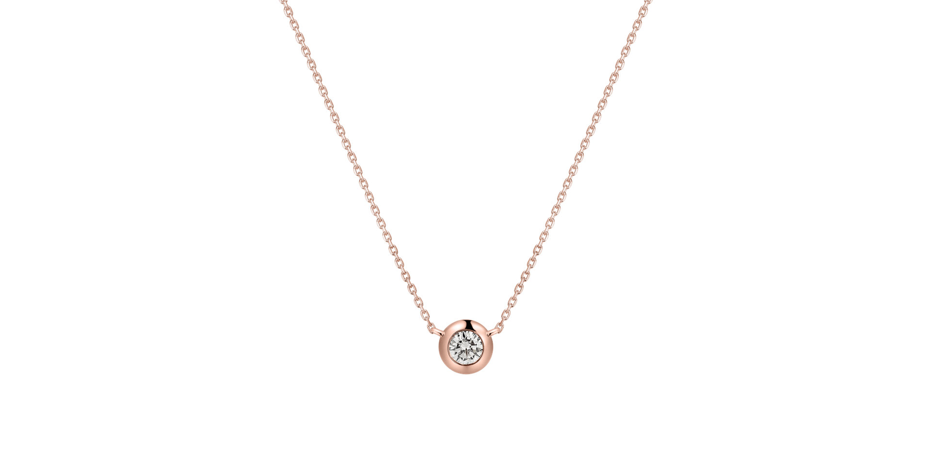 Náhrdelník s diamantom Sparkling Drop