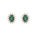 Náušnice s diamantmi a smaragdom Princess2