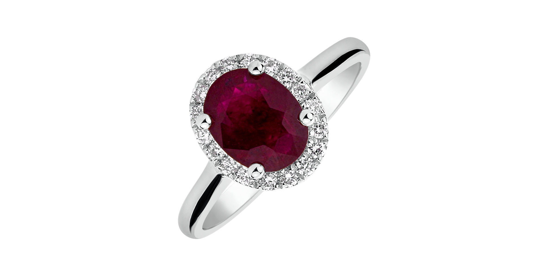Prsteň s diamantmi a rubínom Princess