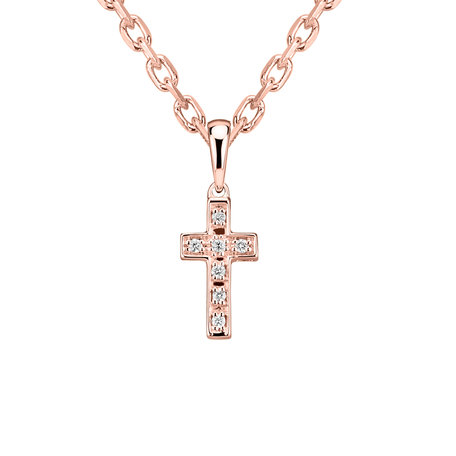 Prívesok s diamantmi Small Cross