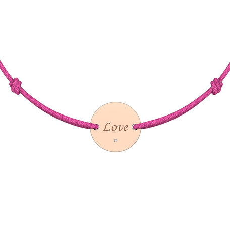 Diamantový náramok so šnúrkou Simple Love