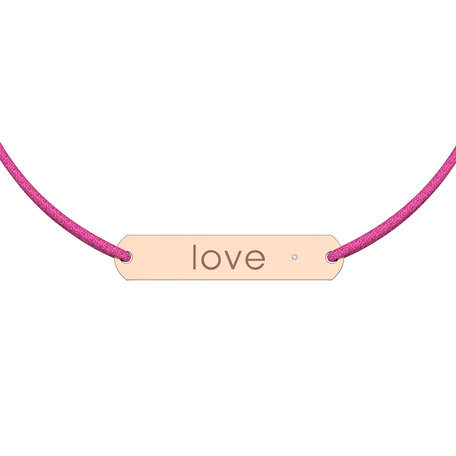 Diamantový náramok so šnúrkou Amour Love
