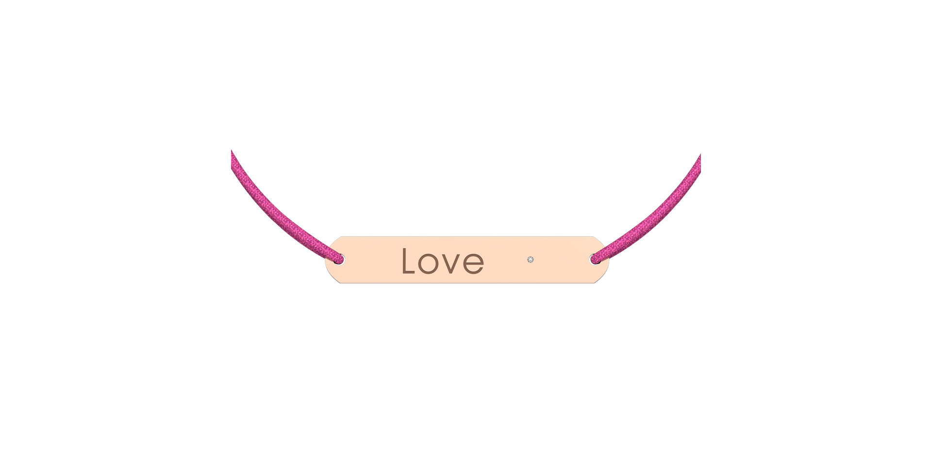 Diamantový náramok so šnúrkou Love