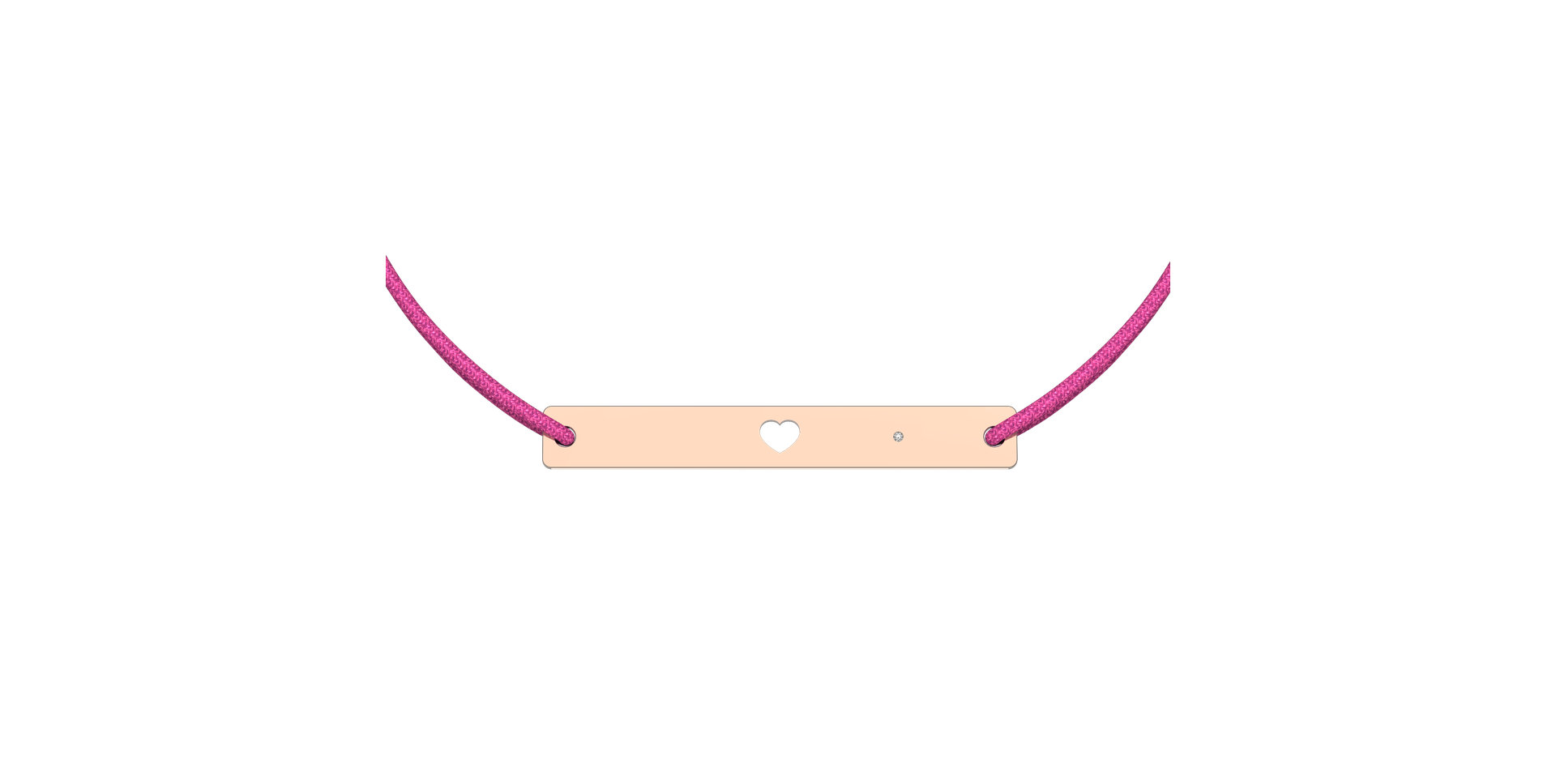 Diamantový náramok so šnúrkou Love U