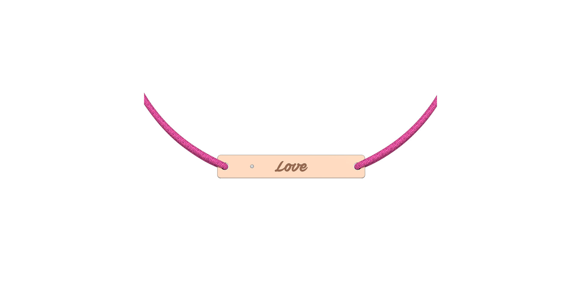 Diamantový náramok so šnúrkou Stamp Diamond