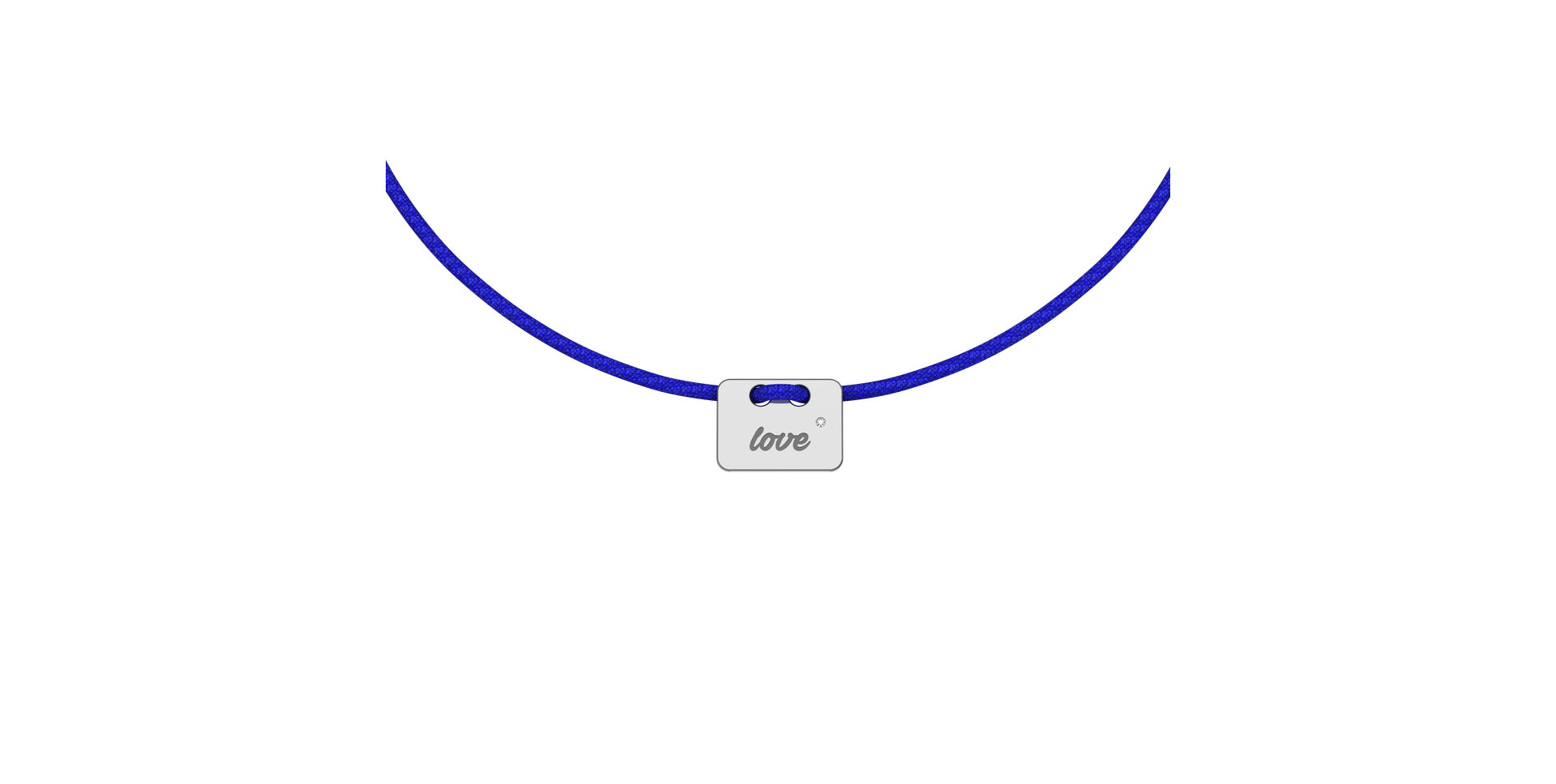 Diamantový náramok so šnúrkou Military Stamp Love