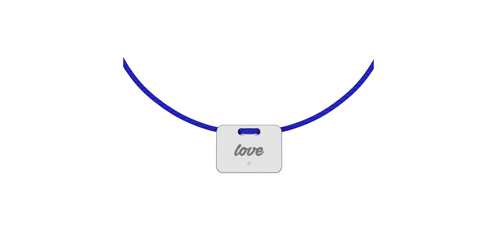 Diamantový náramok so šnúrkou Military Stamp Love