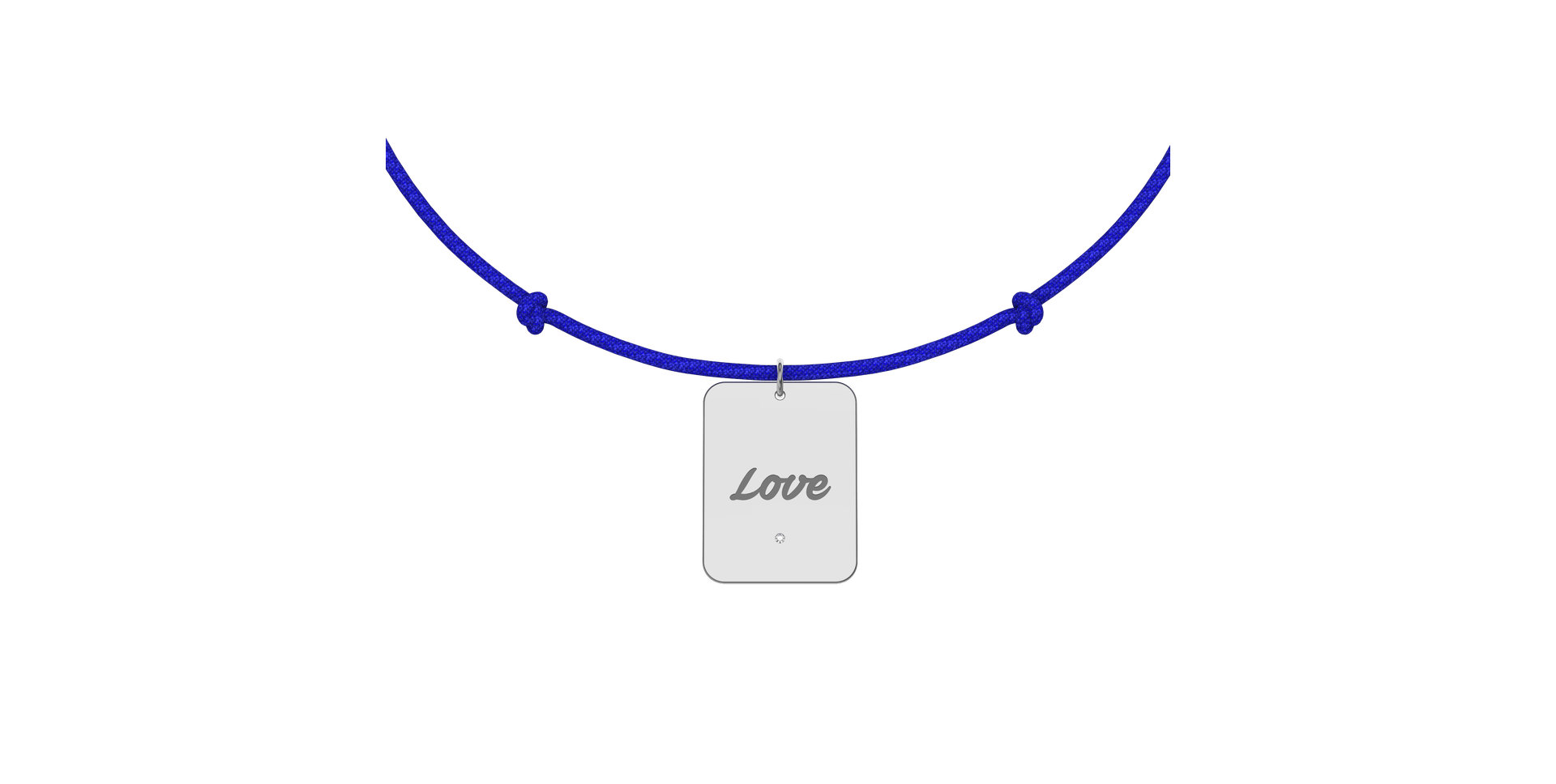 Diamantový náramok so šnúrkou Stamp Love