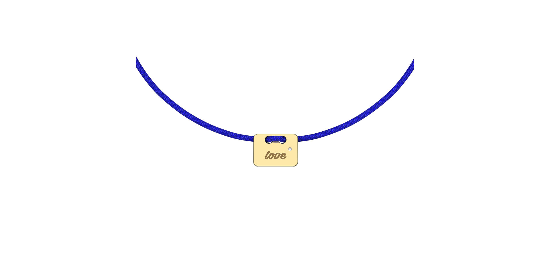 Diamantový náramok so šnúrkou Military Stamp Love