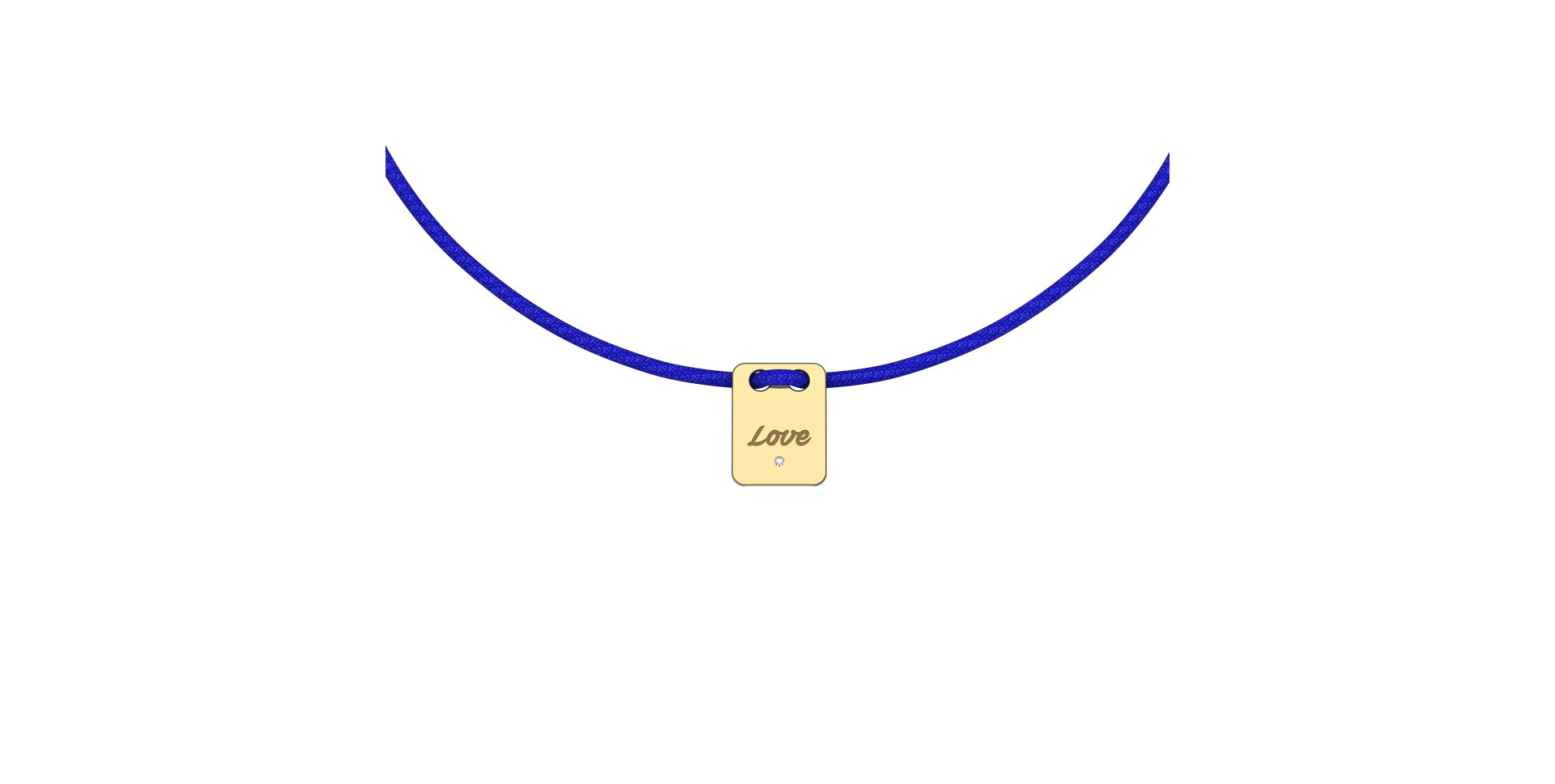 Diamantový náramok so šnúrkou Mini Stamp Love