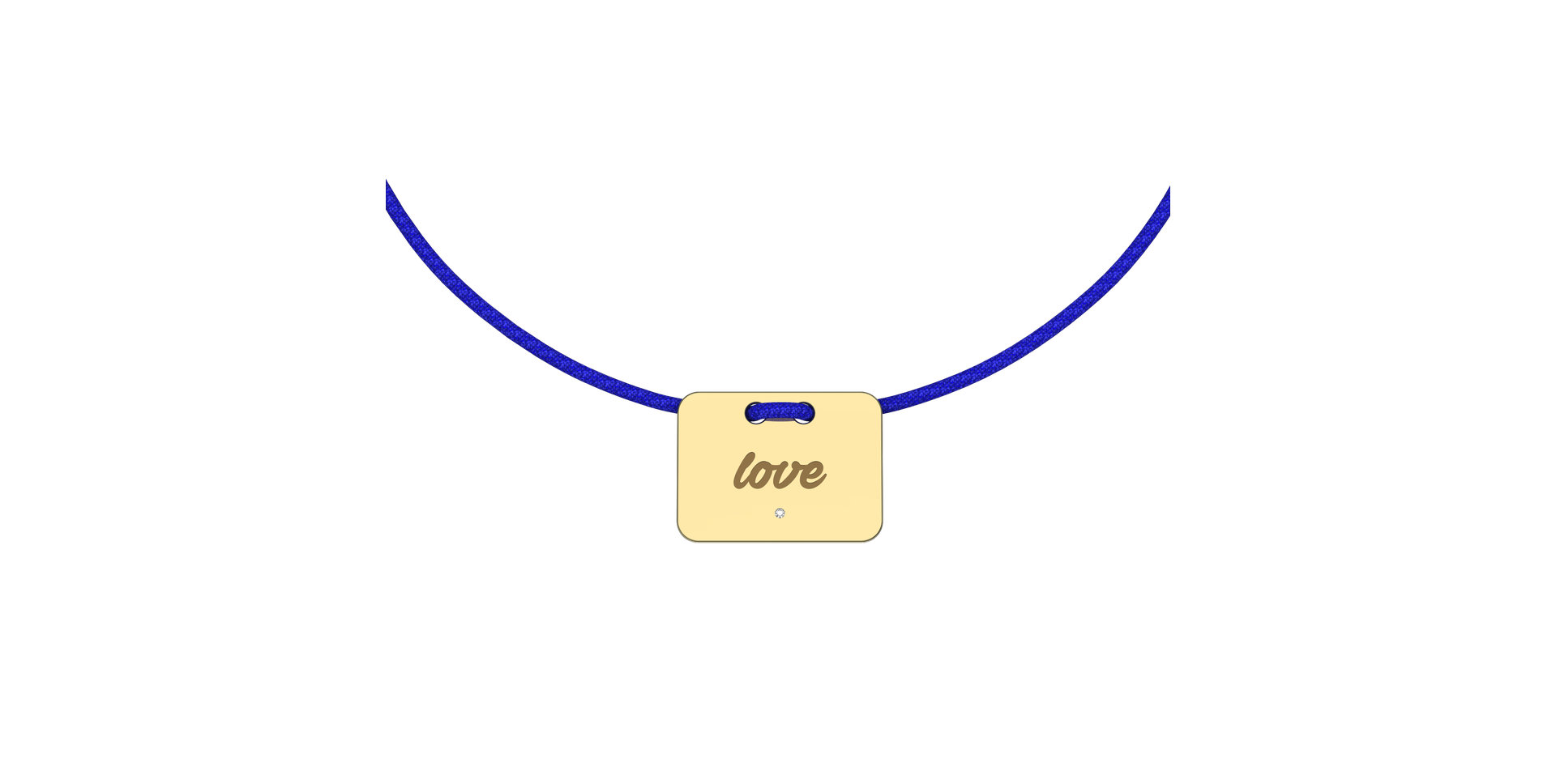 Diamantový náramok so šnúrkou Military Stamp Love