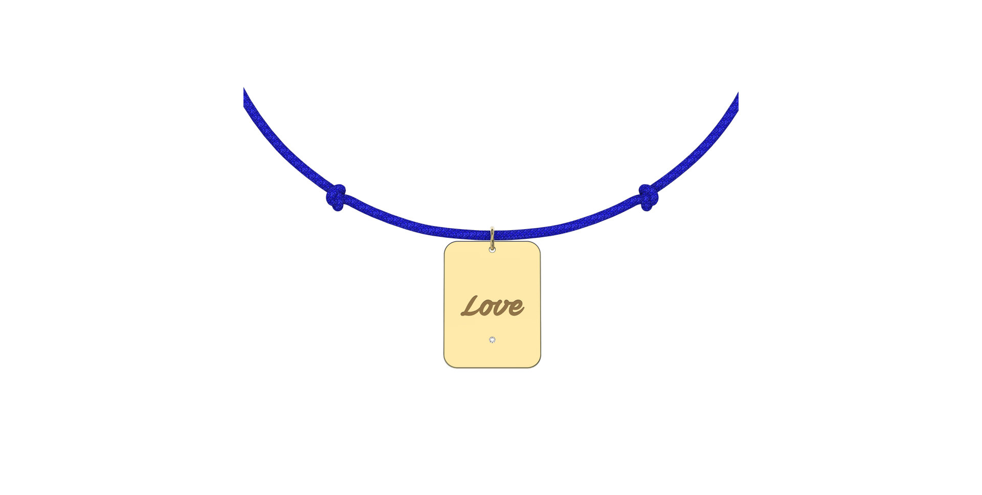 Diamantový náramok so šnúrkou Stamp Love