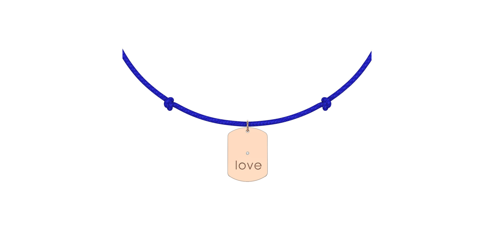 Diamantový náramok so šnúrkou Military Stamp