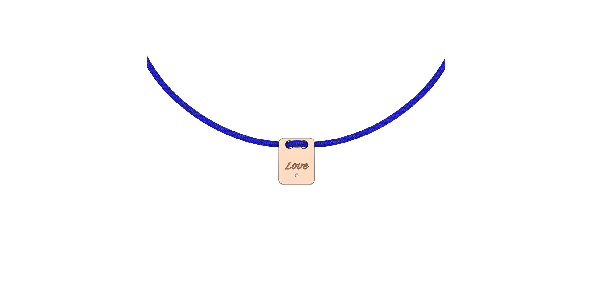 Diamantový náramok so šnúrkou Mini Stamp Love