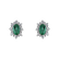 Náušnice s diamantmi a smaragdom Princess2