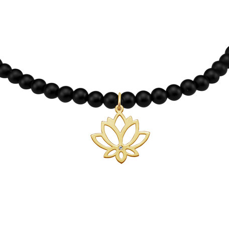 Diamantový náramok s achátmi Dark Lotus