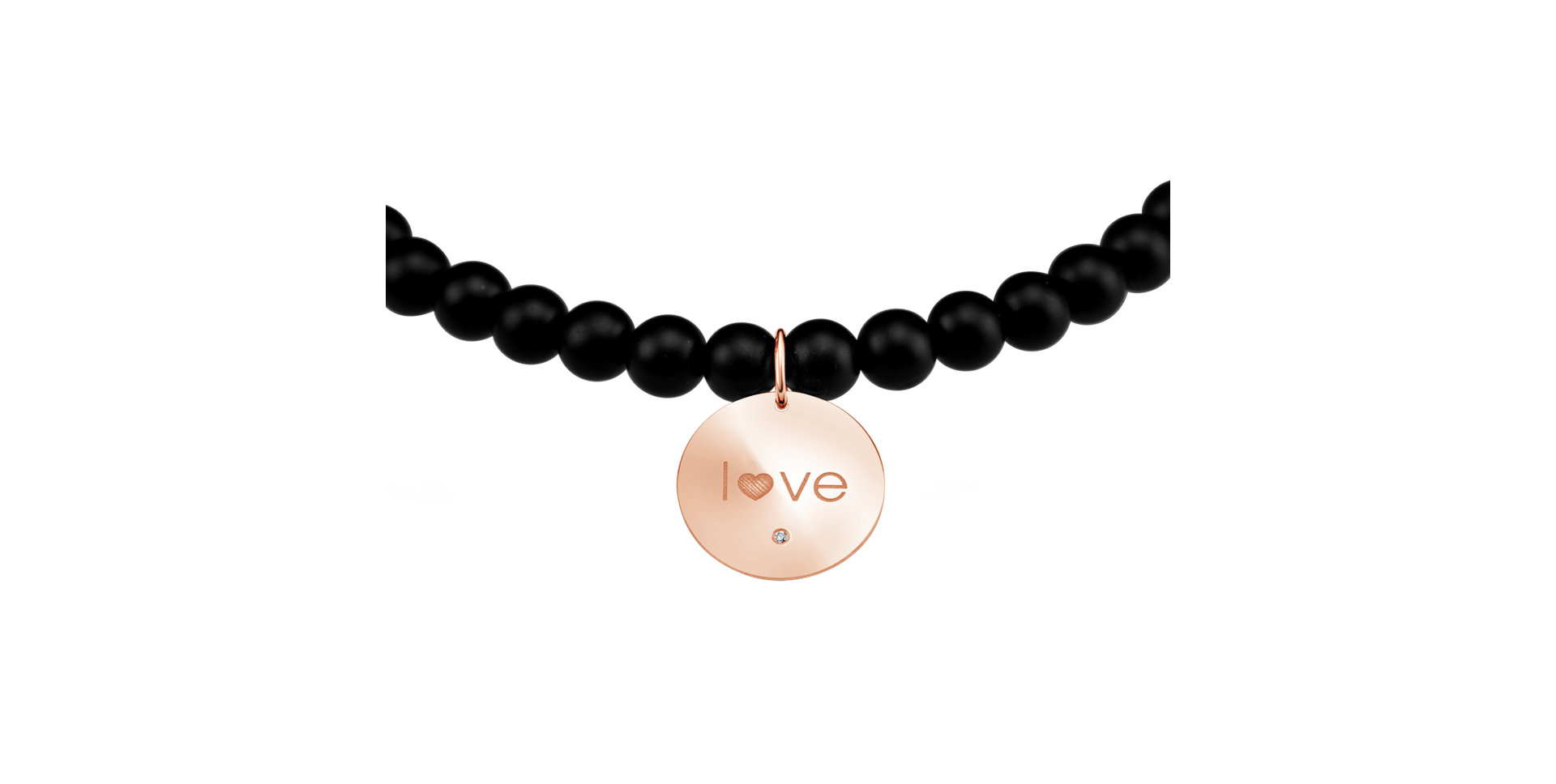 Diamantový náramok s achátmi Dark Love