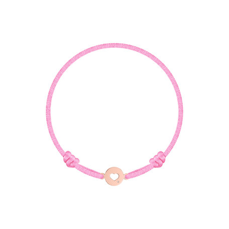 Detský diamantový náramok so šnúrkou Heart Circle