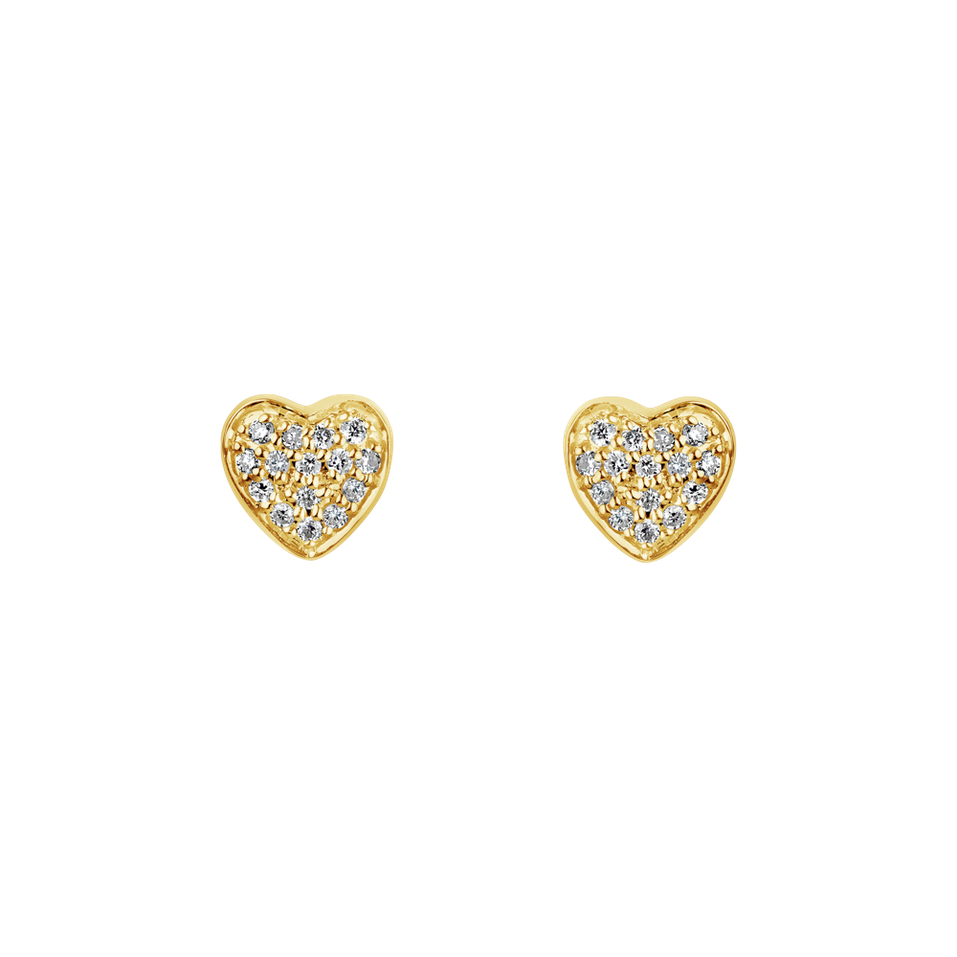 Náušnice s diamantmi Amazing Heart