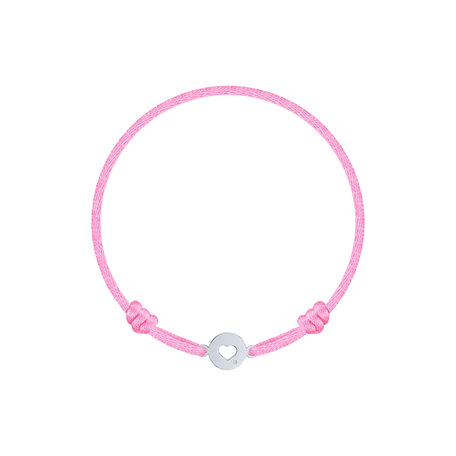 Detský diamantový náramok so šnúrkou Heart Circle