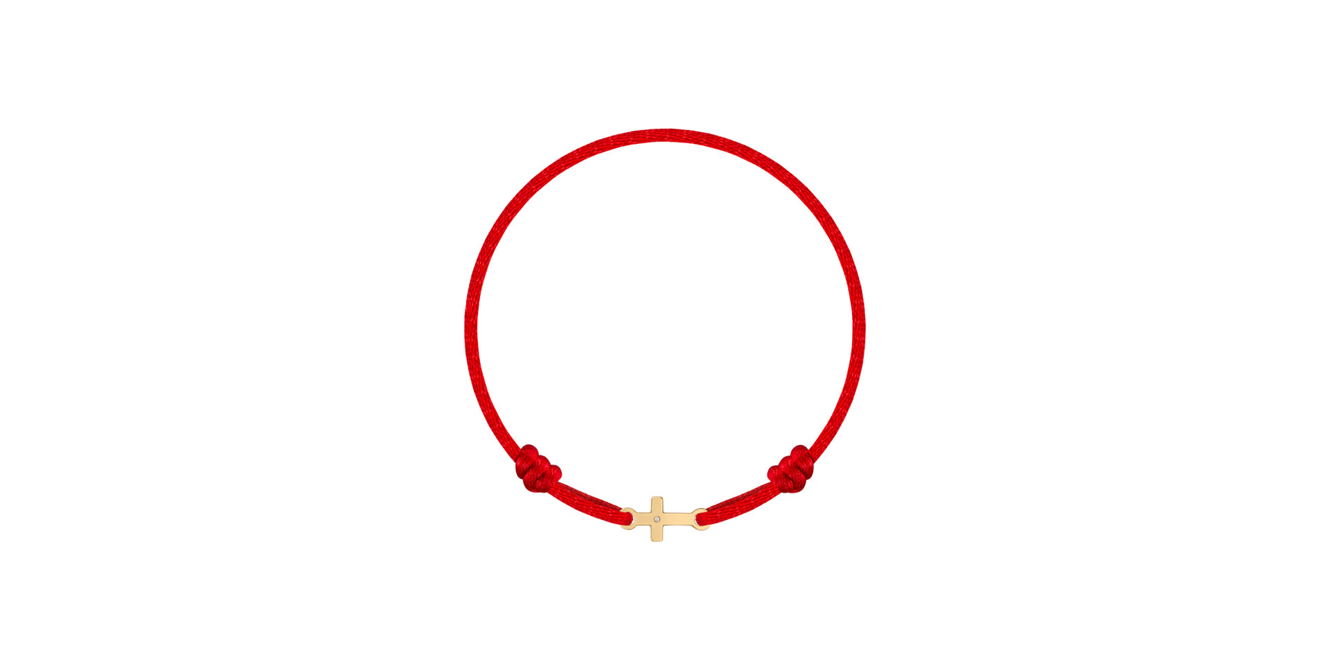 Detský diamantový náramok so šnúrkou Tiny Cross