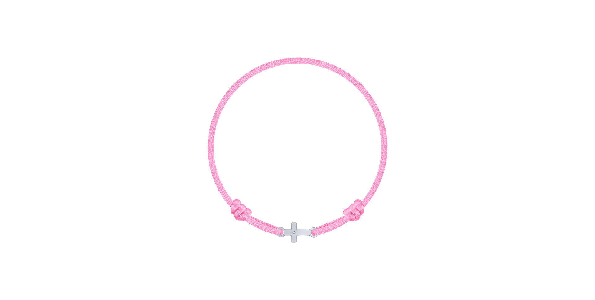 Detský diamantový náramok so šnúrkou Tiny Cross