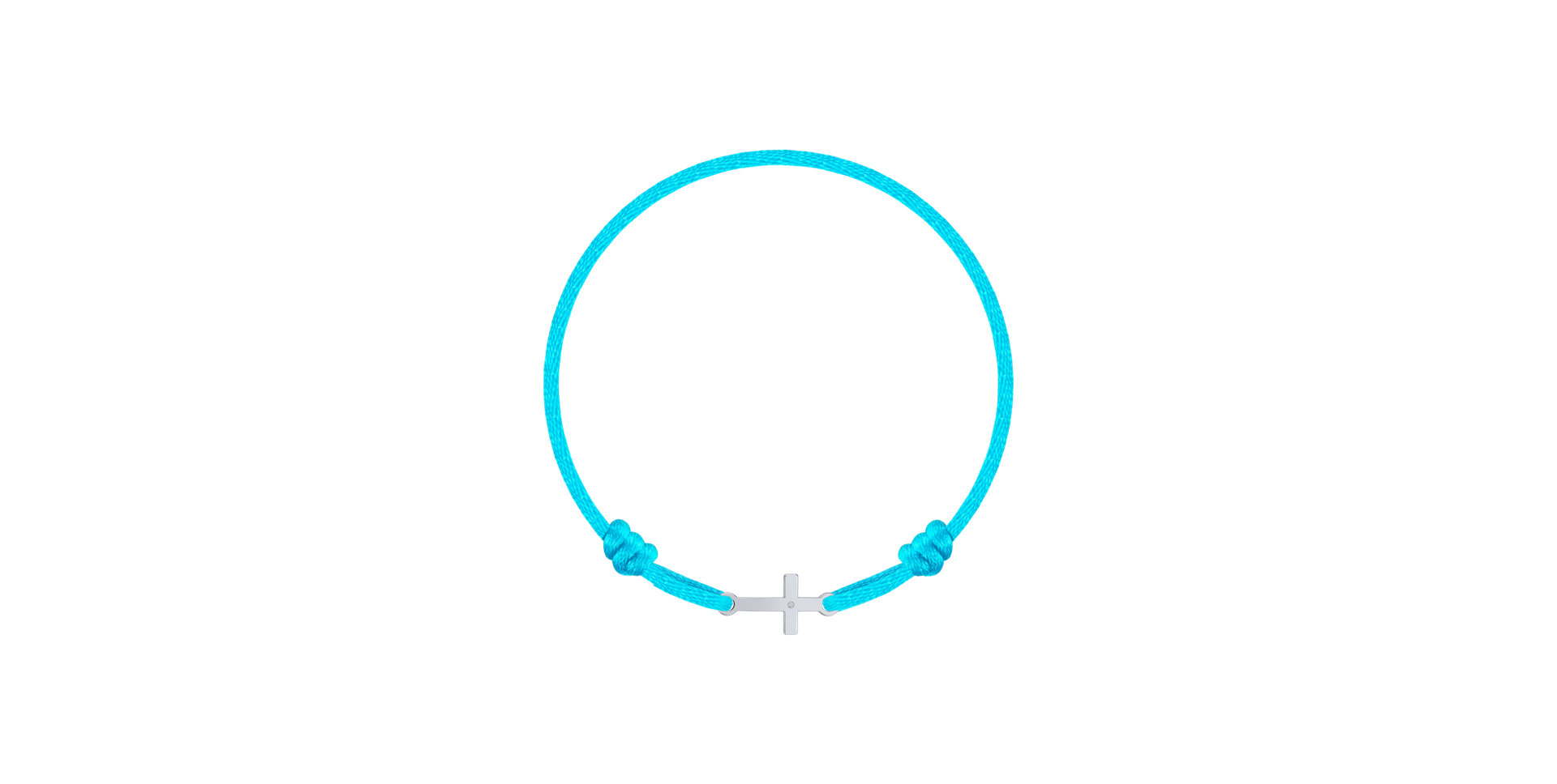 Detský diamantový náramok so šnúrkou Tiny Cross