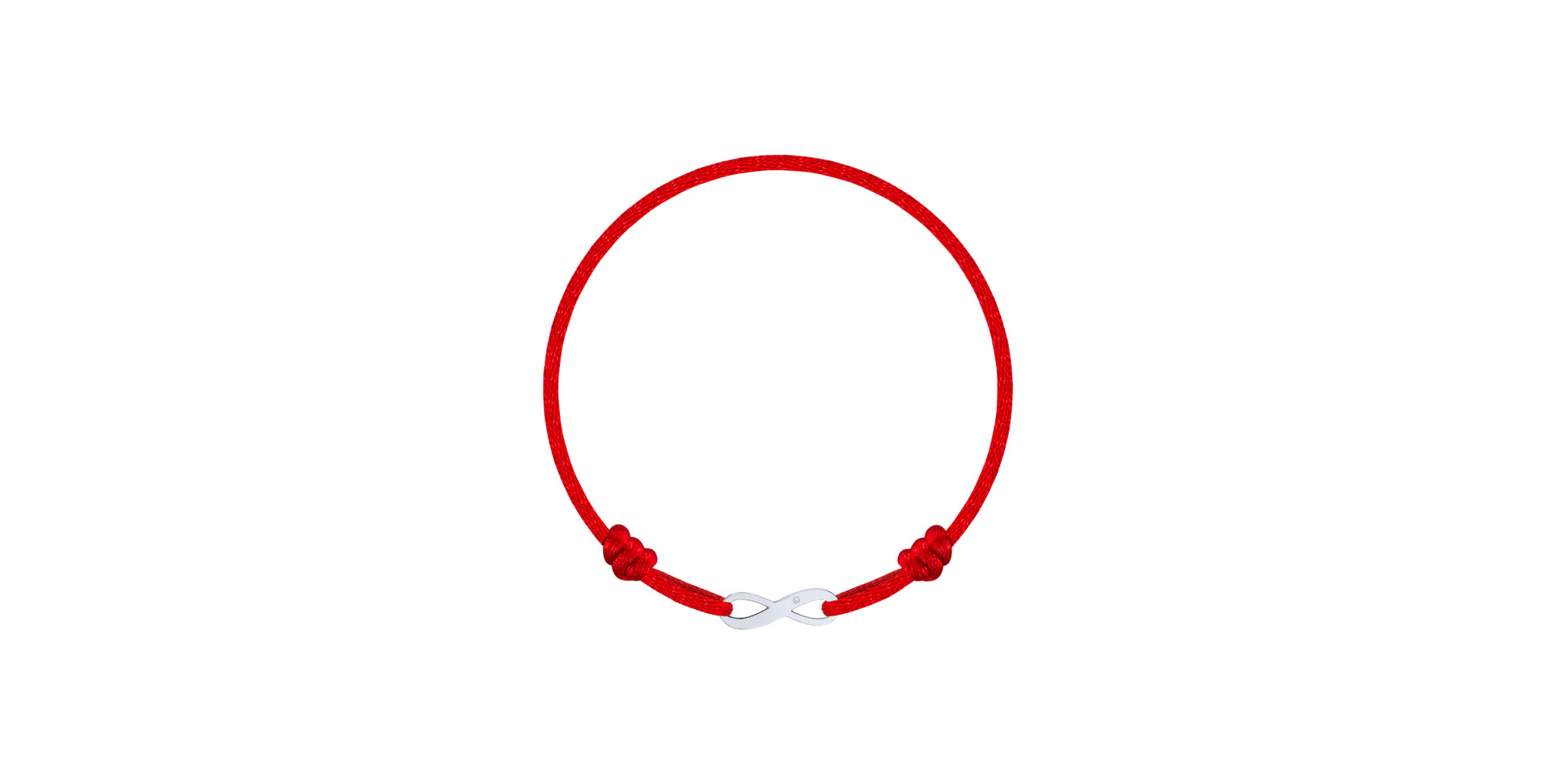 Detský diamantový náramok so šnúrkou Infinity