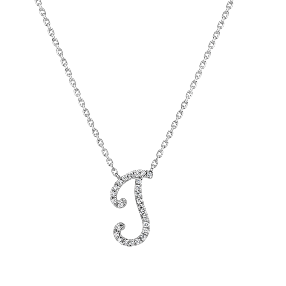 Náhrdelník s diamantmi Curly Glitter J