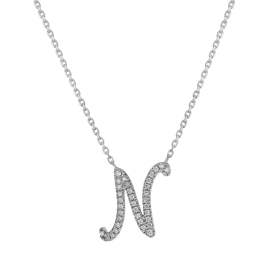Náhrdelník s diamantmi Curly Glitter N