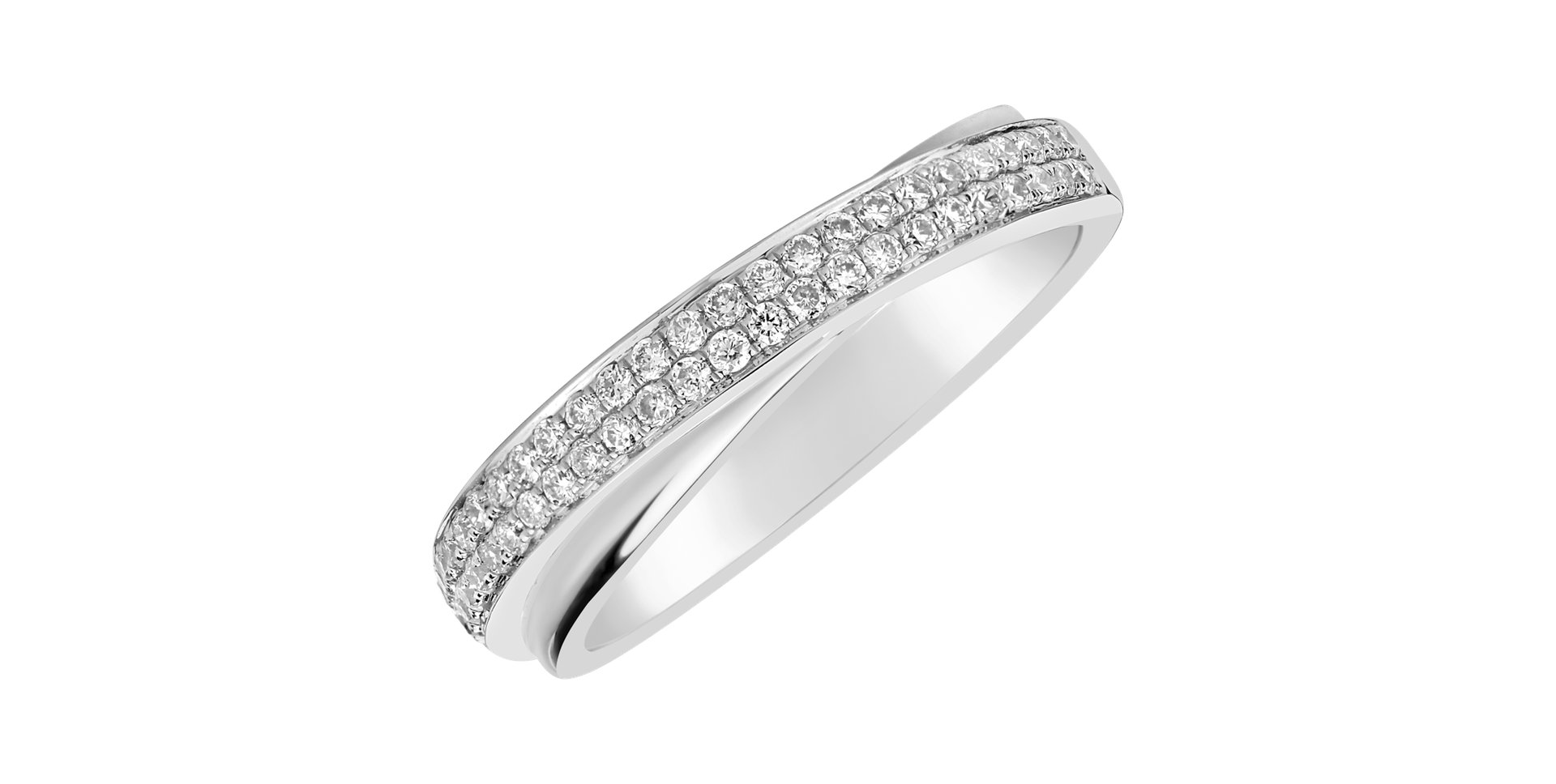 Prsteň s diamantmi Sparkle Ribbon