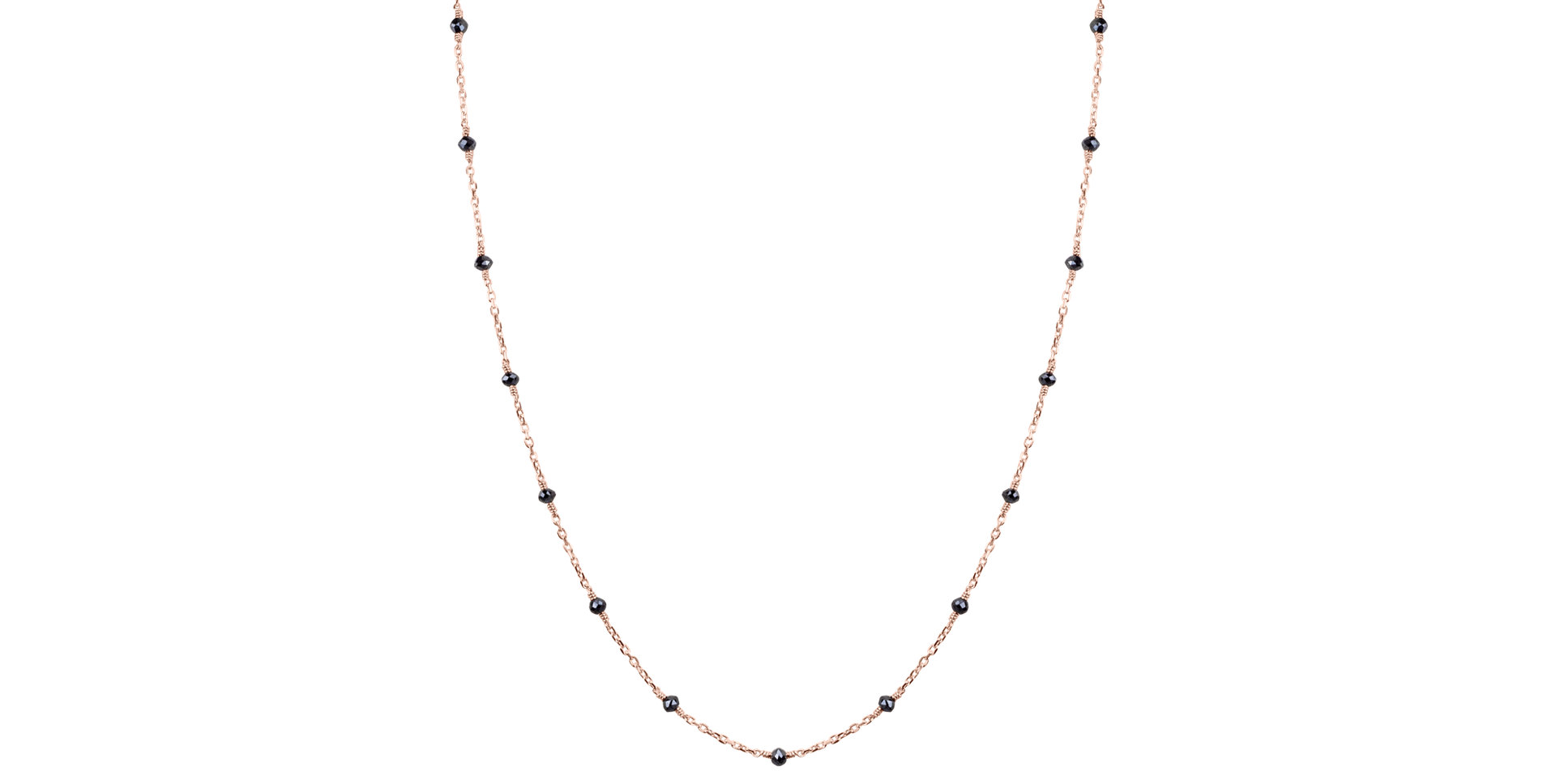 Náhrdelník s čiernymi diamantmi Dark Melody