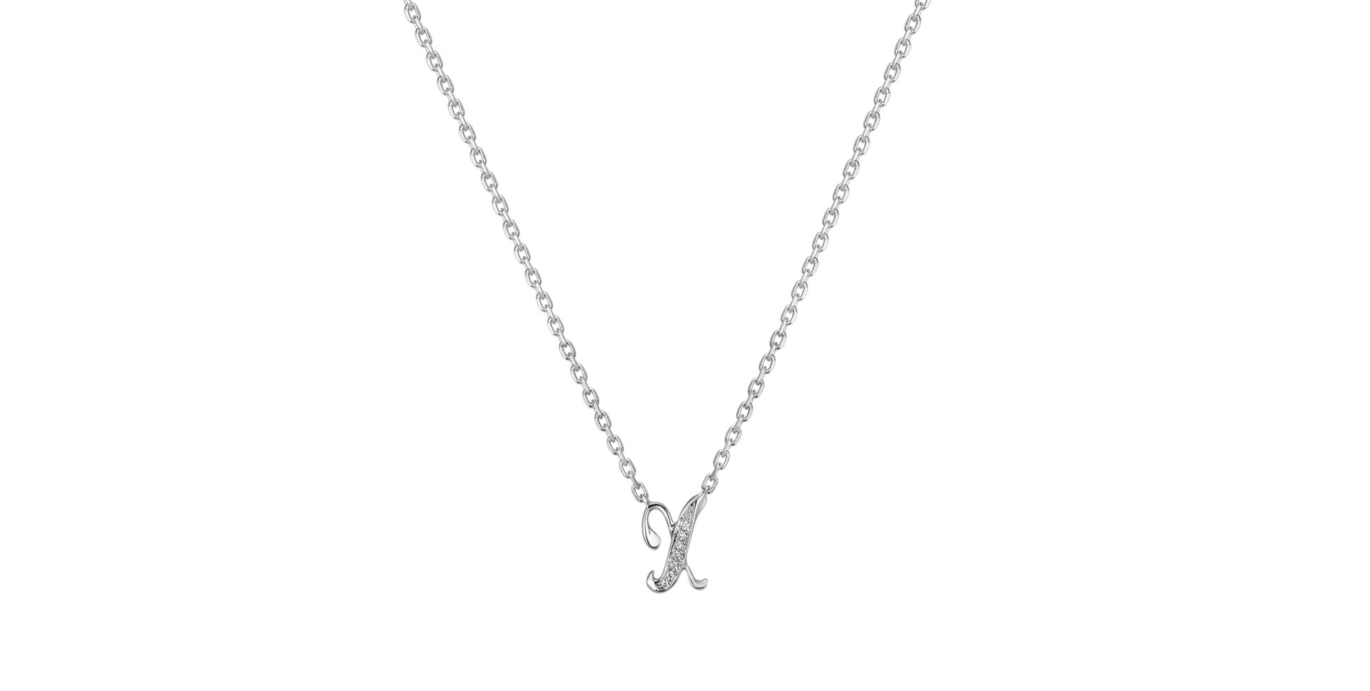 Náhrdelník s diamantmi Curly Diamonds X