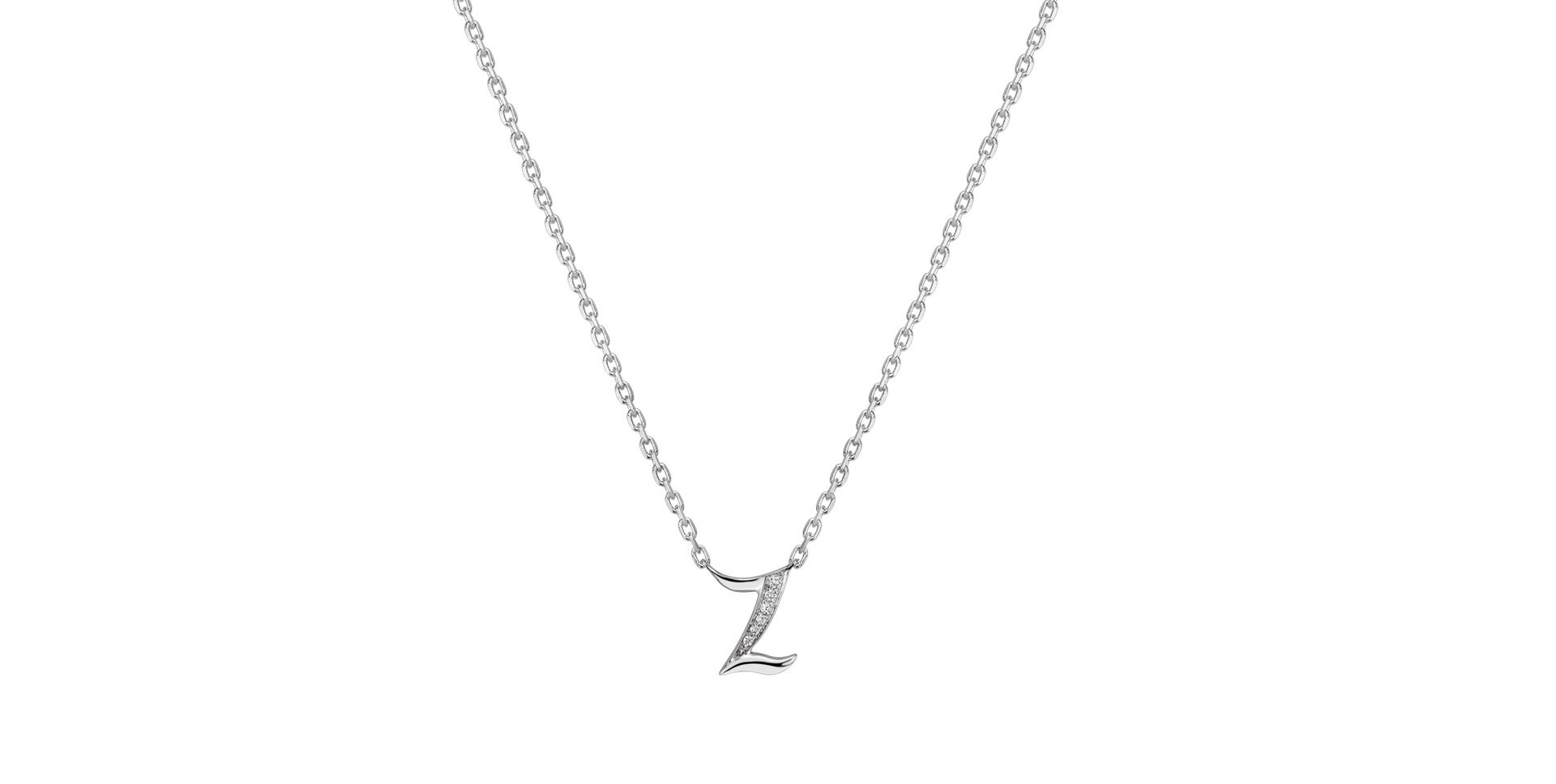 Náhrdelník s diamantmi Curly Diamonds Z