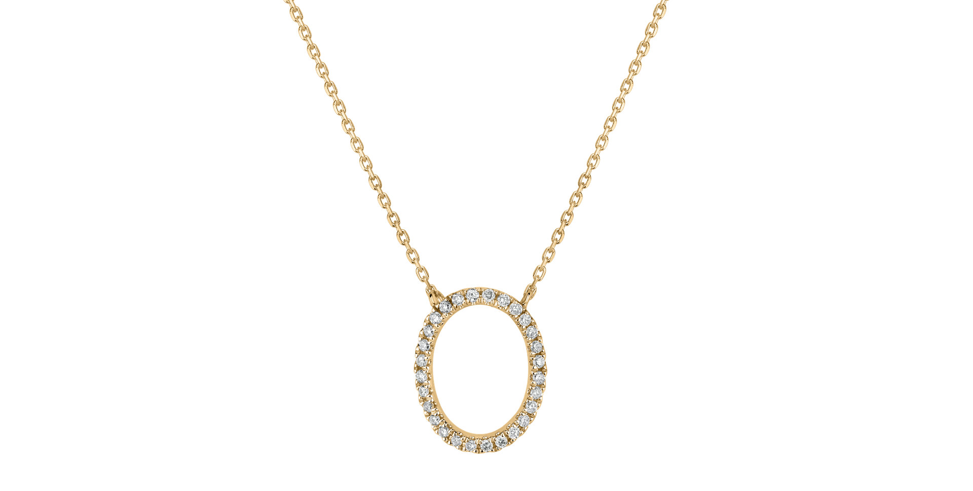 Náhrdelník s diamantmi Curly Glitter O