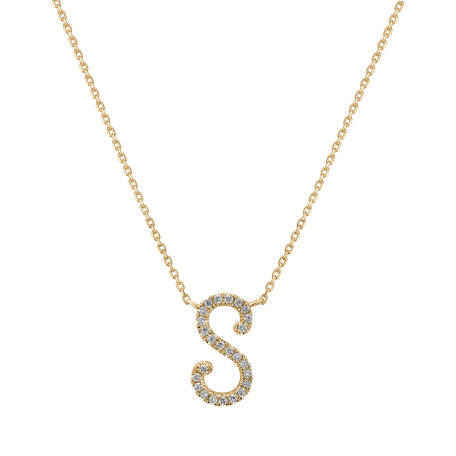 Náhrdelník s diamantmi Curly Glitter S
