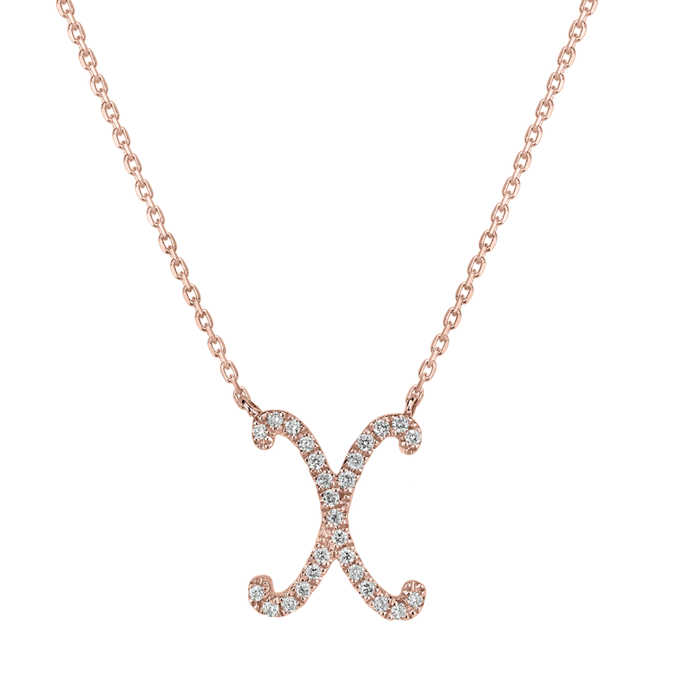 Náhrdelník s diamantmi Curly Glitter X