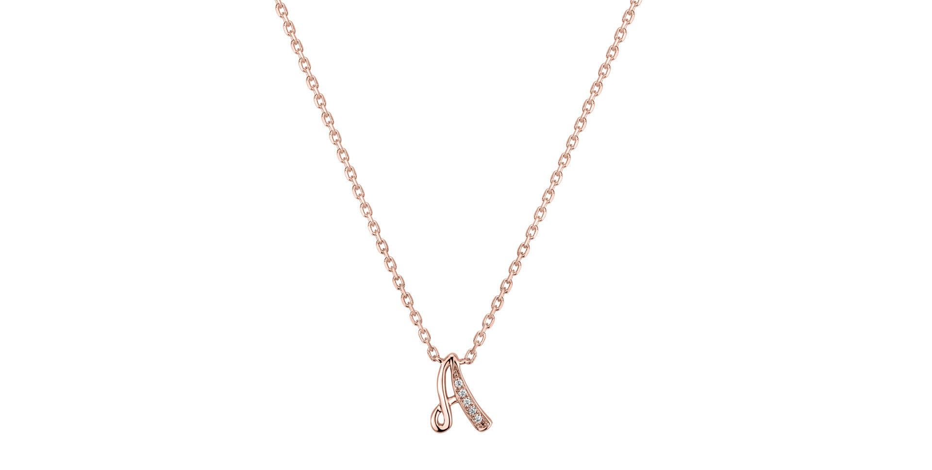 Náhrdelník s diamantmi Curly Diamonds A