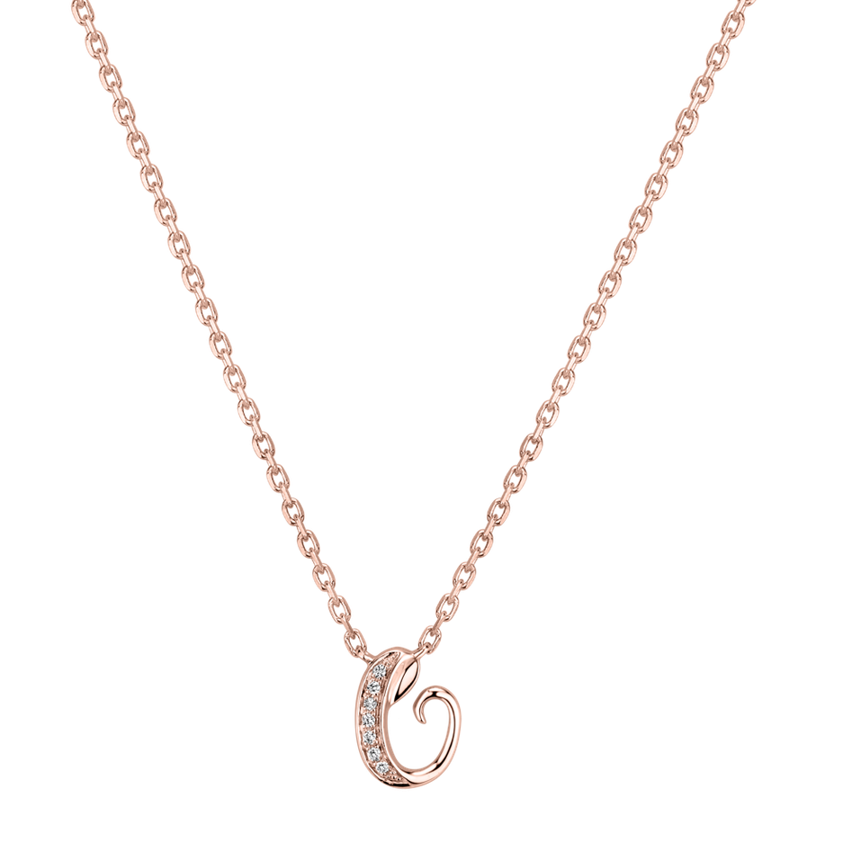 Náhrdelník s diamantmi Curly Diamonds C