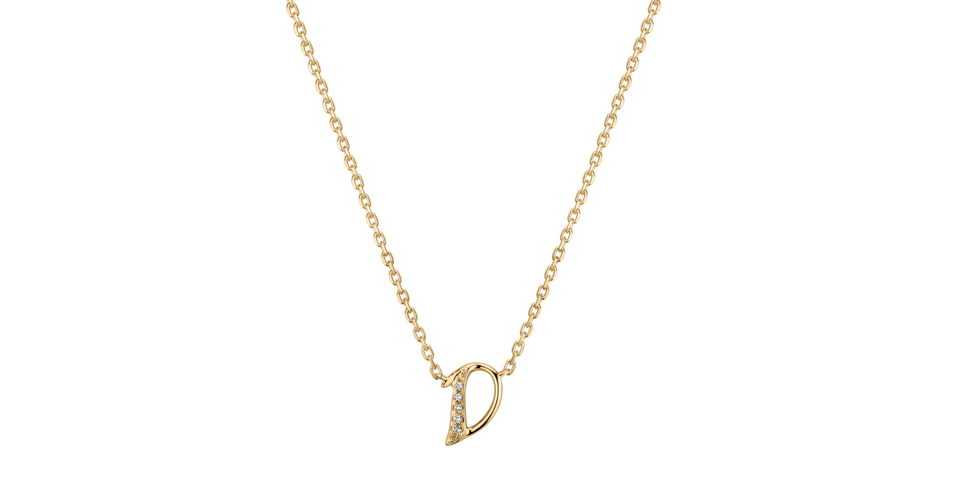 Náhrdelník s diamantmi Curly Diamonds D