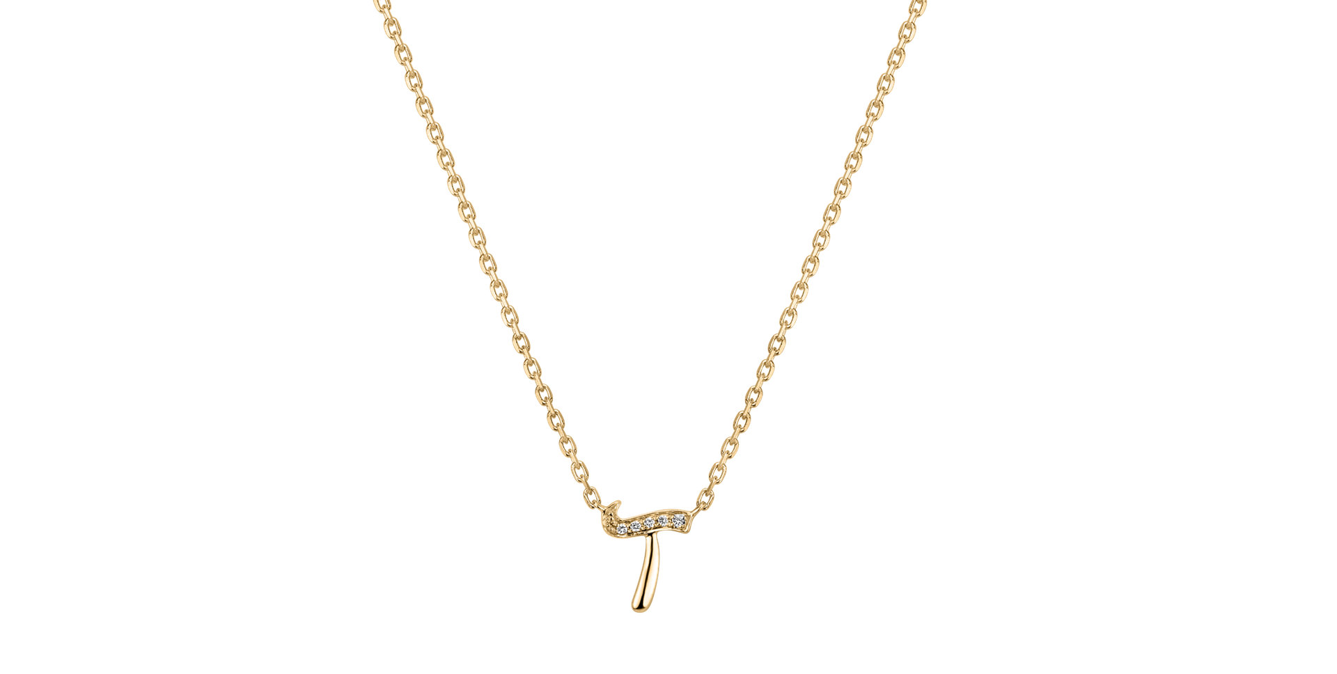 Náhrdelník s diamantmi Curly Diamonds T
