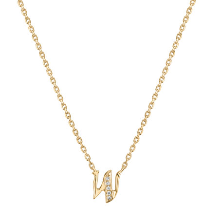 Náhrdelník s diamantmi Curly Diamonds W