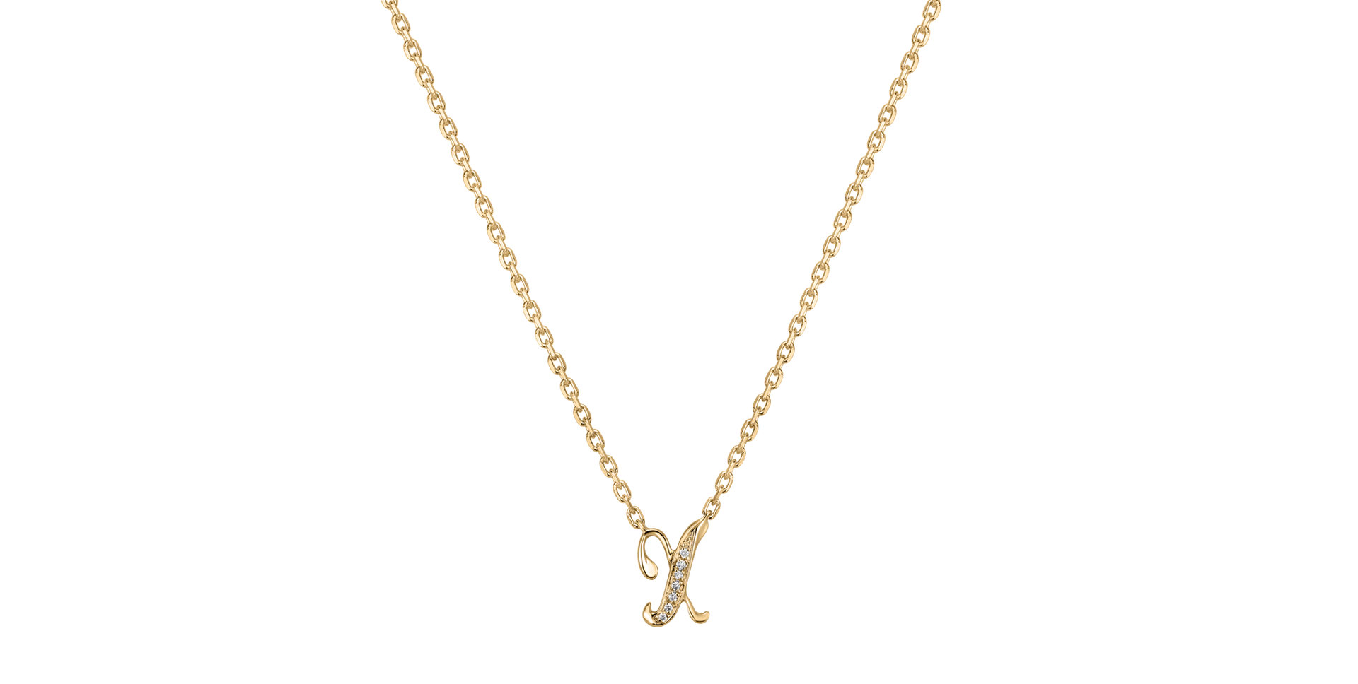 Náhrdelník s diamantmi Curly Diamonds X