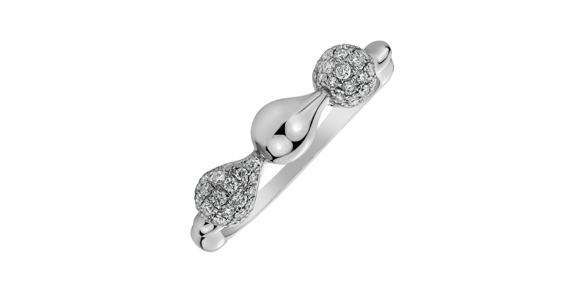 Prsteň s diamantmi Frozen Tear