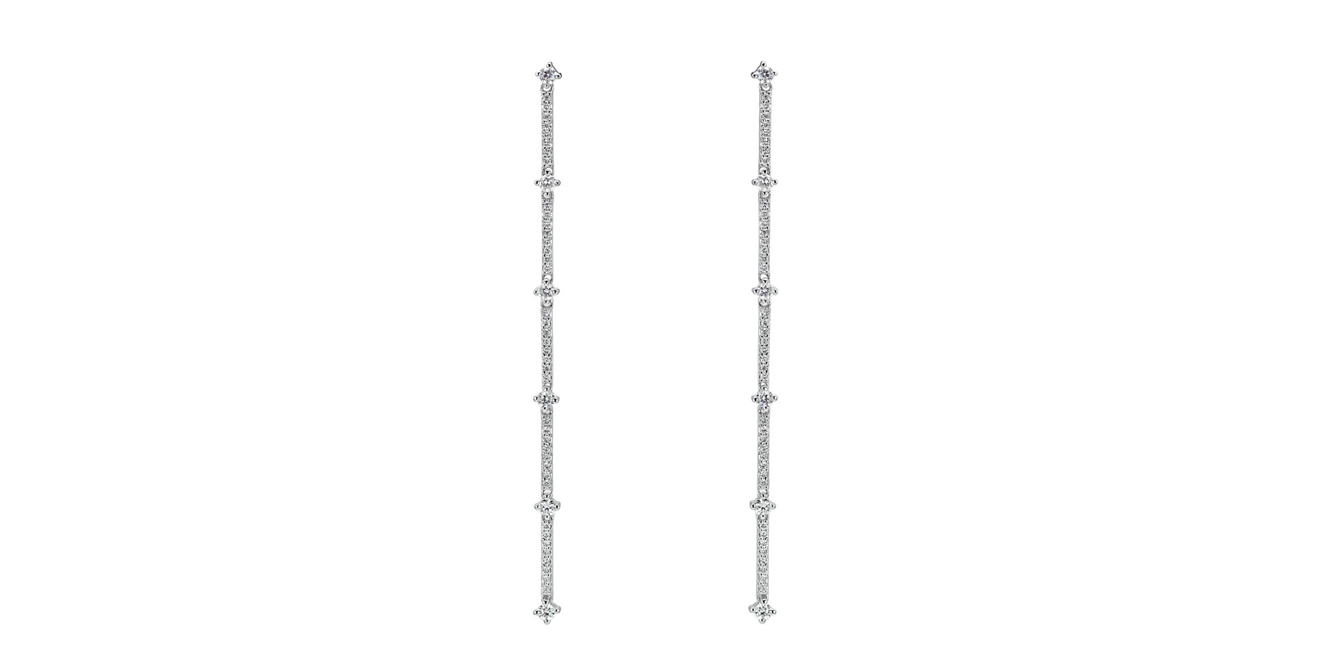 Náušnice s diamantmi Delicate Waterfall